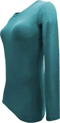 Vista 5 de Natural Uniforms Camiseta de manga larga con cuello redondo para mujer, paquete de 2 unidades, paquete múltiple de 2