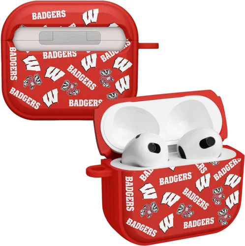 Vista 10 de AFFINITY BANDS Wisconsin Badgers Camo HDX - Funda compatible con Apple AirPods Generaciones 1 y 2