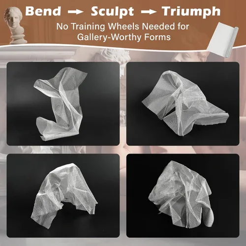 Vista 3 de CELSOL Rollo de malla de alambre para esculpir Pro de 16 x 100 pulgadas (rejilla ultra densa de 0.08 x 0.11), malla de aluminio resistente