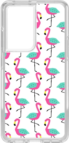 Vista 7 de DistinctInk Funda híbrida transparente a prueba de golpes para Samsung Galaxy S21 Ultra (pantalla de 6.8 pulgadas), parachoques de TPU, parte