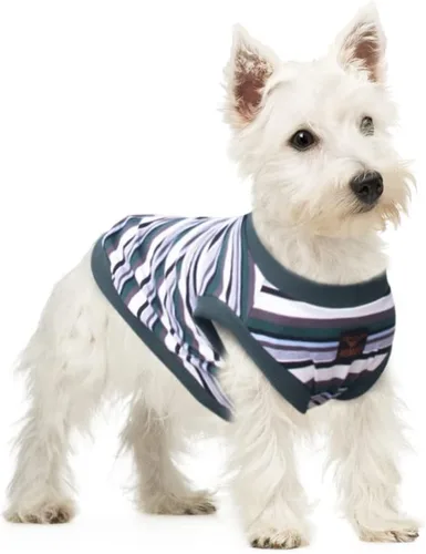 Vista 53 de Camisetas a rayas para perros medianos, ropa sin mangas, camiseta sin mangas, chaleco para Schnauzer, Shiba Inu, rojo, grande