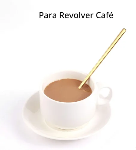 Vista 3 de 4 piezas de cucharas de café/té de 17 cm con mango largo, doradas, para té helado, espresso, cucharas largas de acero inoxidable para remover