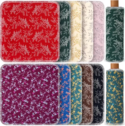 Vista 10 de Redbaker 50 piezas de toallas de papel reutilizables paños de algodón lavables sin papel toallitas absorbentes para inodoro toallas de papel