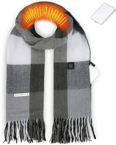 EN'DA professional Heated Scarf for Women and Men with Rechargeable Battery, 3 Levels Temperatures