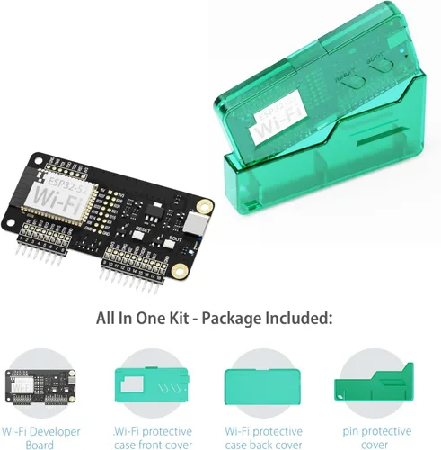 Vista 2 de Funda de protección para Flipper Zero Wi-Fi Dev Board V1 ESP32-S2, accesorios compatibles con Flipper Zero WiFi Dev Board - Verde