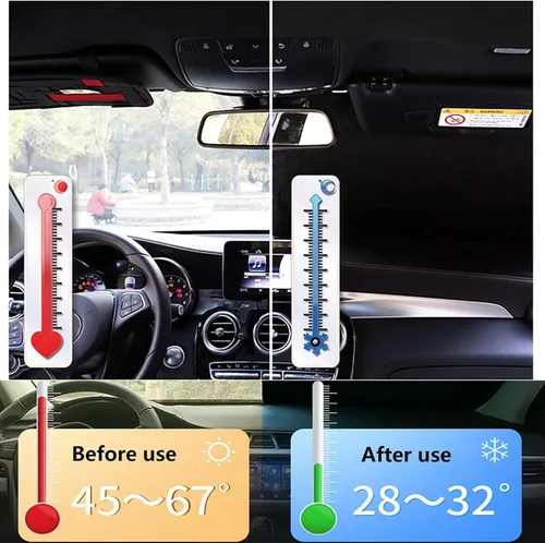 Vista 5 de Compatible con Nissan X-Trail 2008-2013 Xtrail, parasol para parabrisas de automóvil, parasol plegable, parabrisas delantero de automóvil, fácil