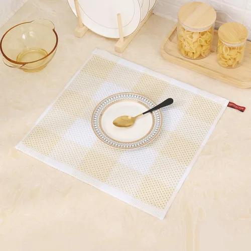 Vista 8 de Mordimy Trapos de cocina a cuadros 100% algodón, 12 x 12 pulgadas, súper suaves y absorbentes, de secado rápido, trapos de cocina para cocina, Beige