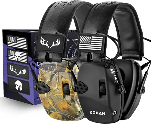 Vista 12 de ZOHAN Electronic Shooting Earmuffs, Hearing Protection Shooters, NRR 23dB Noise Reduction Gun Range Ear Protection Headphones