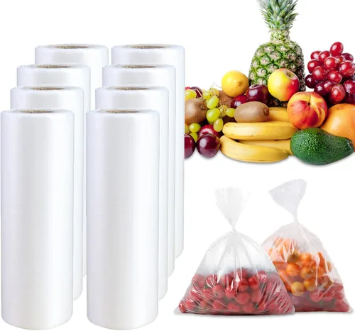 Vista 10 de SJPACK Bolsa de plástico para productos, bolsas transparentes de almacenamiento de alimentos, 12 x 16 pulgadas en un rollo, bolsas de almacenamiento