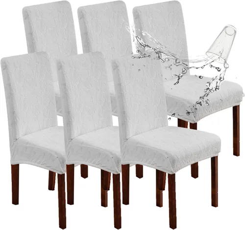 Vista 61 de Fundas impermeables para sillas de comedor, fundas elásticas para sillas Parsons, para comedor, cocina, funda protectora para silla de comedor