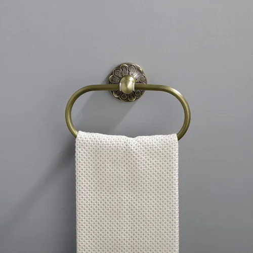 Vista 4 de Toallero + soporte para papel higiénico, juego de accesorios de baño de latón