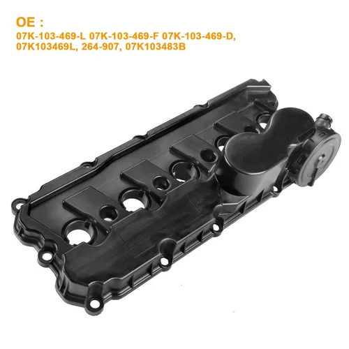 Vista 6 de Cubierta de válvula de motor compatible con Volkswagen Jetta Beetle Golf Passat Rabbit SportWagen 2.5L 5 cilindros sustituye a la parte 07K103469L