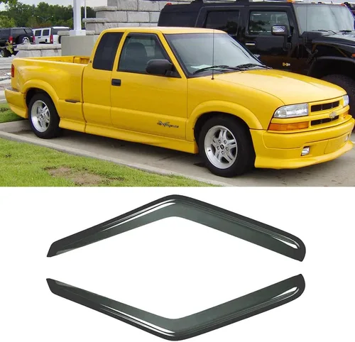 92127 Deflectores de viento para ventana lateral con cinta, protectores de lluvia, viseras de ventana personalizadas para Chevy S10/GMC Sonoma