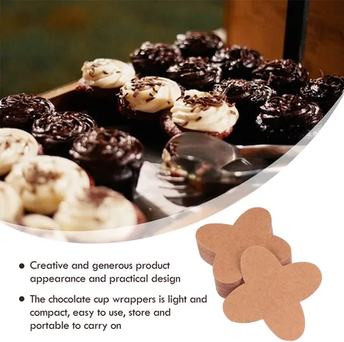 Vista 5 de DOITOOL 200 tazas de papel de chocolate para dulces, envoltorios de trufas de papel, tazas de trufas, envoltorios de chocolate, moldes de papel