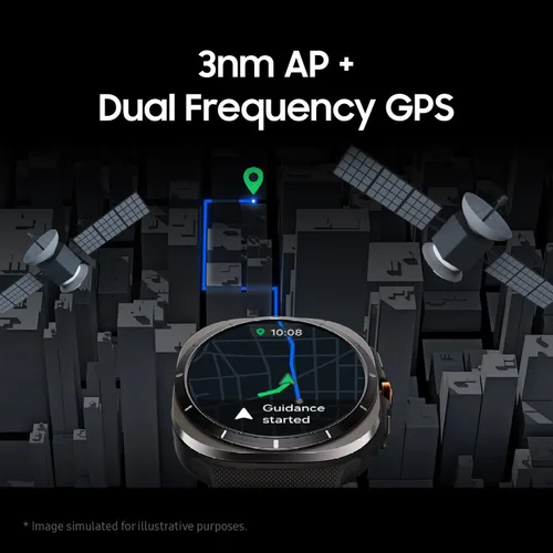 Vista 7 de Samsung Galaxy Watch Ultra Smartwatch - 2025 Version, 47mm, Titanium Blue, LTE (CAD Version & Warranty) - Durable Titanium Cover, Cushion Design