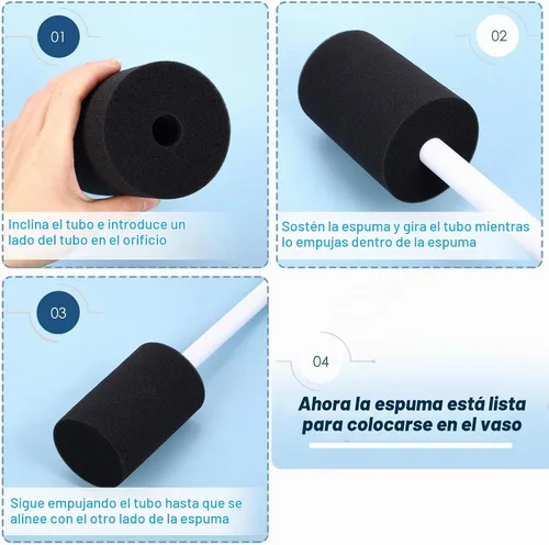 Vista 3 de Honoson 4 tamaños, 8 piezas de vasos de espuma Turner para vasos de espuma de PVC de 1/2 pulgada, accesorios para todos los vasos de 10 a 40 onzas