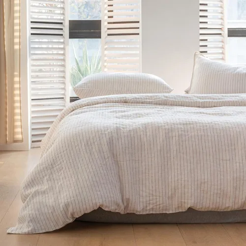 Vista 27 de Simple&Opulence Juego de funda de edredón 100% lino, 2 piezas, estilo básico, lino lavado francés, color sólido, suave, transpirable, con cierre