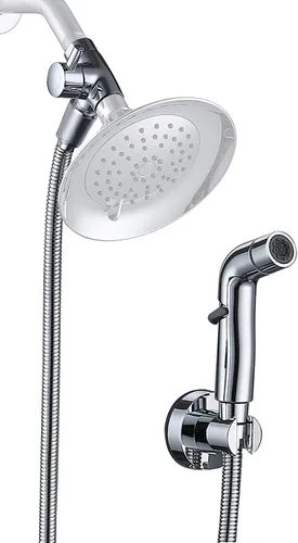 G-Promise Accesorio rociador de ducha para perros para ducha de mascotas rápida y limpia, ducha multifuncional, desviador de metal, manguera extra