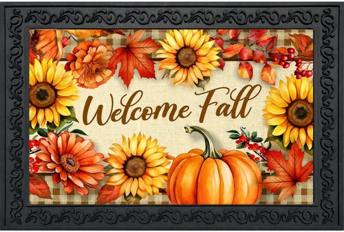 Vista 6 de Briarwood Lane Felpudo de ramo de otoño