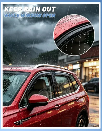 Vista 2 de protectores de lluvia en el canal para ventanas, compatibles con Chevy Express Van 1996-2026/GMC Savana 1996-2026, protectores de ventana extra