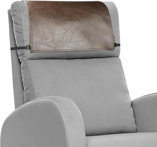 Vista 29 de Funda para reposacabezas para silla reclinable, protector para reposacabezas de piel sintética con correas elásticas, fundas para reposacabezas