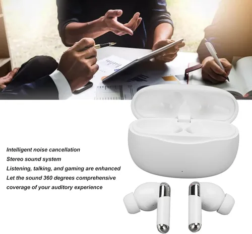 Vista 2 de Auriculares de traducción de 144 idiomas – Traductor de auriculares Bluetooth 5.3 con reducción de ruido, dispositivo de traductor en tiempo real