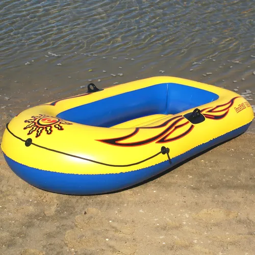 Vista 7 de Solstice Balsas inflables para 2 personas para adultos y niños, viene con soportes de remo para poste, base acolchada y cómoda, línea de agarre de 6