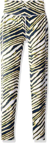 Vista 6 de Zubaz - Leggings con estampado de cebra para mujer con licencia oficial de la NFL, color del