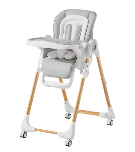 Vista 11 de Mallify Sillas altas convertibles para bebés y niños pequeños, silla alta para bebé de altura ajustable, silla alta con bandeja extraíble, respaldo