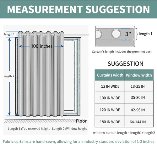 Vista 6 de BGment Cortina de puerta corredera de moda de 100 x 84 pulgadas, cortinas opacas térmicas anchas para oscurecer la habitación, cortina divisora
