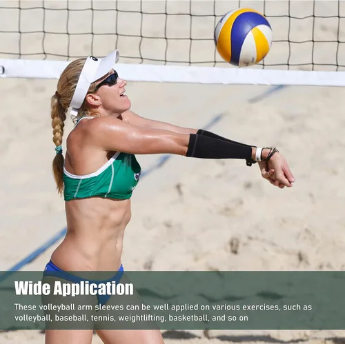 Vista 7 de TOBWOLF 1 Pair Volleyball Arm Sleeves, Volleyball Compression Sleeves Sports Forearm Sleeves, Passing Forearm Sleeves