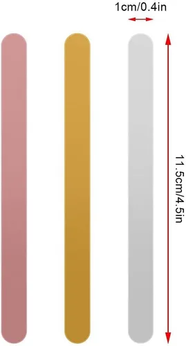 Vista 7 de 50 palitos acrílicos, palitos reutilizables para pasteles con película protectora, para paletas de helado, fiestas y (espejo plateado)