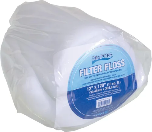 Seapora 4040 Filtro de hilo dental para acuario, 10 pies cuadrados/12 pulgadas x 120 pulgadas