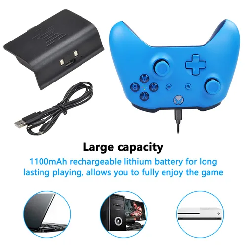 Vista 5 de PowerTrust Rechargeable Battery Compatible with Xbox One Controller Battery with 2 in 1 Micro USB Cable and Charge Kit for Xbox OneOne SOne XElite