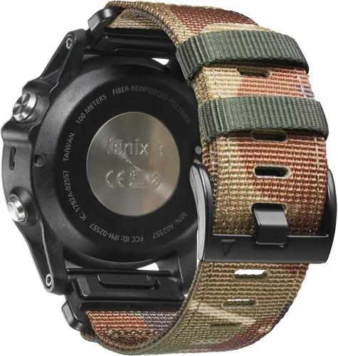 Vista 12 de 26mm Correa de reloj de nylon compatible con Garmin Fenix 7X/ Fenix 6X/ Fenix 5X/ Tactix Delta, Correas Camouflage Quickfit para Garmin Fenix 3/3