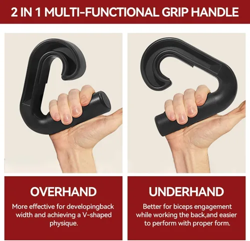 Vista 5 de Neutral Grip Pull Up Handles 45° - Angles 90 Grips for Relieve Wrist Stress - Non-Slip Pull Up Grips - for Pull-Ups Deadlifts - Fits Pull Up Bar