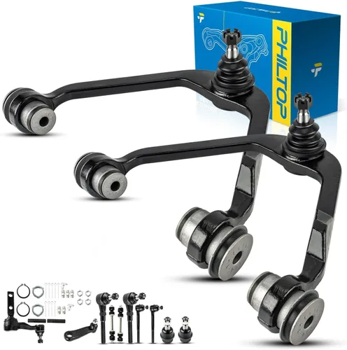 Vista 83 de PHILTOP Kit de suspensión ajustable de elevación de 1-6 pulgadas, 4 piezas de brazos de control superiores e inferiores delanteros compatibles