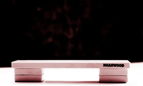 Vista 5 de NOAHWOOD Diapasón Obstáculos Piedra Blanca Banco de Parque (banco de piedra blanca)