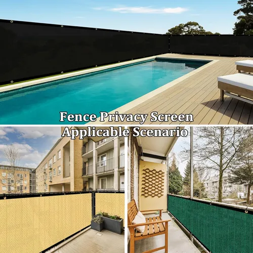 Vista 6 de Shade&Beyond - Pantalla de privacidad para valla de 4 x 25 pies, resistente, 170 GSM, cubierta de malla para pared, jardín, patio trasero, Marrón