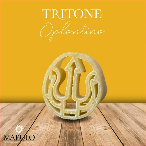 Vista 2 de Marulo Tritone Oplontino, Pasta italiana artesanal, troquelada de bronce, solo 2 ingredientes, 100% sémola dura, importada de Campania, Italia, 1.1
