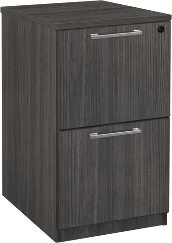Regency Legacy - Archivador lateral de madera con 2 cajones, color gris ceniza