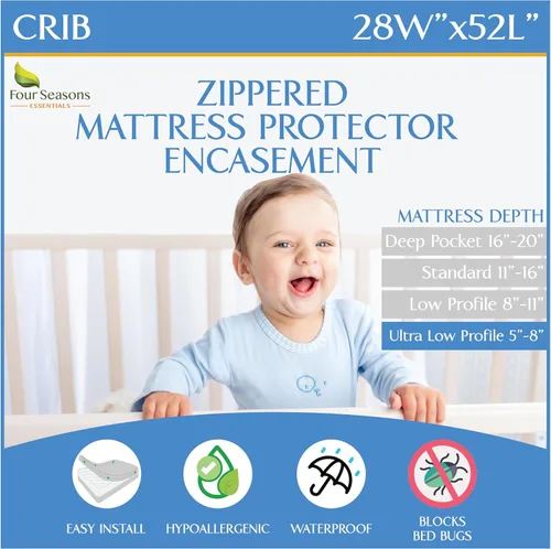 Vista 14 de Protector de colchón para sofá cama tamaño individual, 39 pulgadas de ancho x 72 pulgadas de largo x 5 pulgadas de profundidad, funda impermeable