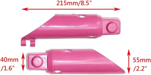Vista 5 de PRO BAT Protector de horquilla delantera Cubierta de suspensión Guardabarros de plástico para CRF50 XR50 Dirt Pit Bike (rosa)