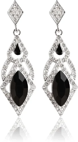 Vista 3 de Cizoe (1111da) - Juego de accesorios de estilo Gatsby de la década de 1920, para mujer, diadema de estilo flapper, tocado, collar, guantes