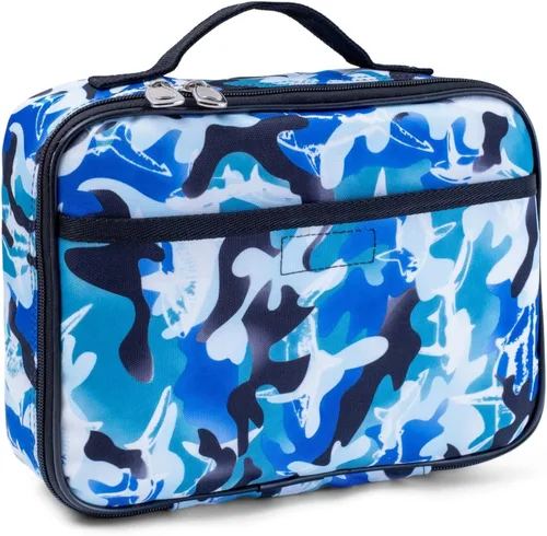 Vista 10 de Lonchera infantil de dinosaurio, para niñas, adolescentes, mujeres, bolsa de almuerzo aislada, compartimentos de lados suaves, espaciosos, sin BPA