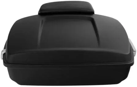 Vista 2 de TCMT Negro mate 10.7 "almohadilla del respaldo del maletero para Harley Tour Pak Touring Glide 14-25