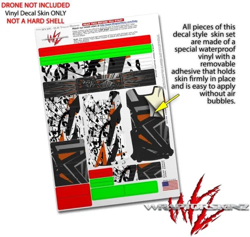 Vista 4 de Skin Wrap 2 Pack para DJI Ryze Tello Drone baja 0018 naranja quemado Drone No Incluidas
