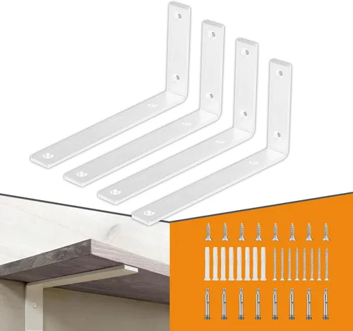 Vista 14 de CLT - Soporte de estante (negro), de 8¼ pulgadas de grosor - Carga máxima: 220 lb. Soporte rústico industrial moderno estilo granja de servicio