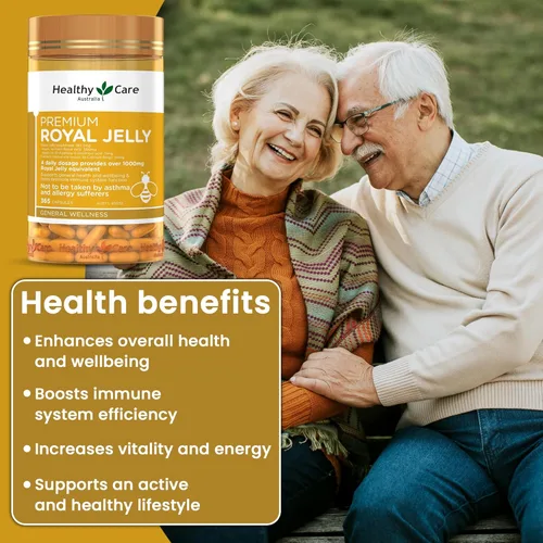 Vista 4 de Healthy Care Royal Jelly 1000 365 Cápsulas Suplementos Hecho en Australia