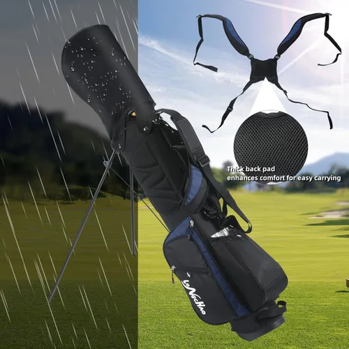 Vista 3 de LONGCHAO Golf Bag,4 Way Golf Bag Stand with Backpack Shoulder,6 Pockets Ping Golf Club Bag, 2 Bags in 1 for Women